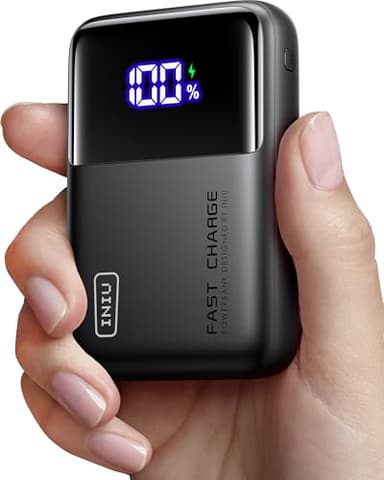 INIU Power Bank, 100W 25000mAh Bateria Externa Carga Rapida, Bateria Portatil PD3.0 QC4.0, con Cable Powerbank USB C Input & Output Compatible con iPhone 16 15 14 13 12 Pro Max Plus Samsung Xiaomi etc