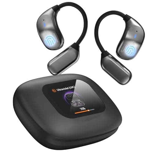 MTOXW Auriculares Traductores, 3 en 1 AI Auriculares de Traducción Simultáneo en tiempo real 135 idiomas con APP, Auriculares Bluetooth Oído abierto con Pantalla táctil para viajes, reuniones