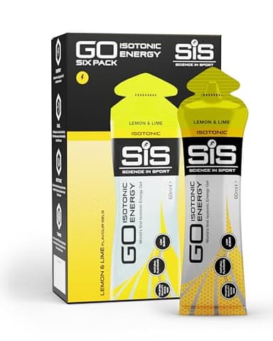 Science in Sport GO Isotonic Energy Gel 6x60ml Lima-limón, Vegano - Formulación isotónica con 22g de carbohidratos, Alternativa ideal a las bebidas isotónicas