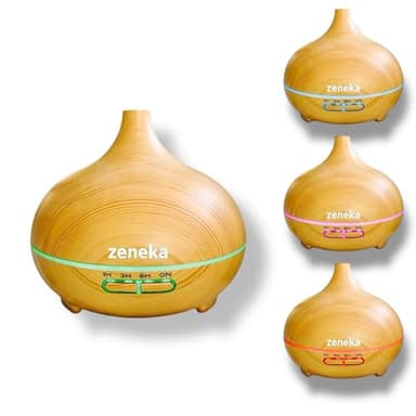 Difusor de Aroma, Humidificador Ultrasónico 6H, 3 Modos, Luz LED