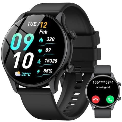 Reloj Inteligente Hombre Mujer, 2025 Nuevo 1.39" Display Smartwatch con Llamadas, Smart Watch Monitor de Sueño/SpO2, Podómetro, 100+ Modos Deportivos, IP68 Impermeable Reloj Deportivo para Android iOS