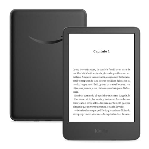 Nuevo Amazon Kindle (16 GB), el Kindle más ligero y compacto, con pantalla sin reflejos, pasos de página más fluidos, luz frontal ajustable y batería de larga duración | Sin publicidad, negro