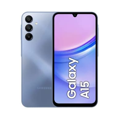 Samsung Galaxy A15 16,5 cm (6.5") Double SIM hybride Android 14 4G USB Type-C 4 Go 128 Go 5000 mAh Bleu, Schwarz