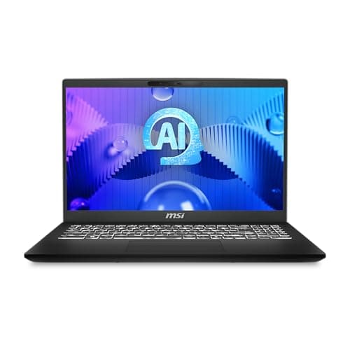 MSI Modern 15 H AI C1MOG-211XES - Ordenador portátil 15" (Intel Core Ultra 7 Processor 155H, RAM 32Gb, 1TB SSD, Free Dos), Teclado QWERTY español