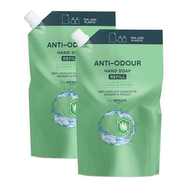 by Amazon Recambio de jabón de manos antiolores, 2 x 1000 ml
