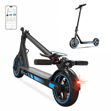 Patinete Eléctrico Adultos, Neumáticos amortiguadores de 10", Velocidad Máxima 25 km/h, Autonomía de 35 km, Carga de 120 kg, Scooter Electrico Potente, Frenado Dual