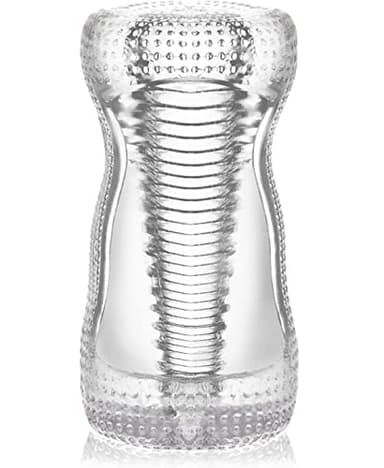 Acvioo Masturbador Masculino, 2 Agujero Oral Vagina Transparente Masturbadores de Copa, Súper Suave Silicona Masaje Manual de Alivio Muscular Profundo Entrenamiento y Mejora de Resistencia