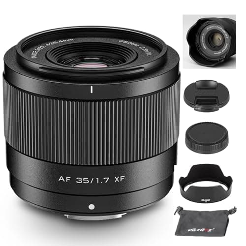 VILTROX 35mm F1.7 Lente de Enfoque automático APS-C STM de Gran Apertura para Fujifilm Fuji XF-Mount X-A7 X-E3 X-E4 X-H1 X-Pro3 X-S10 X-T4 X-T10 X-T20 X-T30 XT30II X-T200 X-H2 X-H2S X-T5 X-S20 X-T50