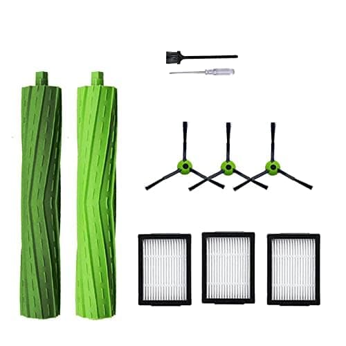 Rumba - Accesorios de repuesto para aspiradora iRobot Roomba j Series i7 j7 i6 i8 i3 i4 i1 e5 e6 I E Series incluye 1 cepillo de rodillo y 3 filtros de filtro, cepillo lateral
