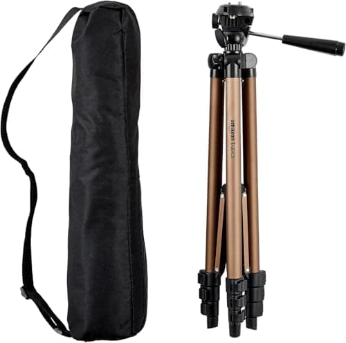 Amazon Basics - Trípode ligero de 127 cm con funda, champán