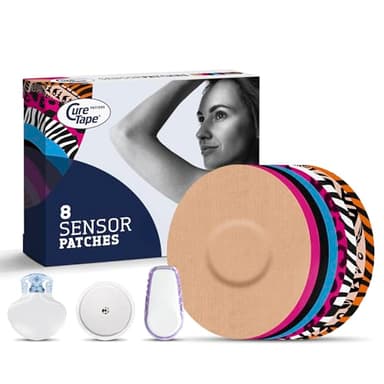 CureTape Sensor Patches - Parches para fijación de sensores - Parches para Freestyle Libre, Dexcom y Medtronic Guardian - Certificado TÜV - Variantes únicas (Mixto)