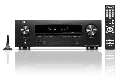 Denon AVR-X1800H Receptor AV de 7.2 Canales (Modelo 2023) - 80W/Canal, transmisión inalámbrica a través de HEOS, WiFi y Bluetooth Integrados, soporta Dolby Vision, HDR10+, HDR dinámico y Sistemas de