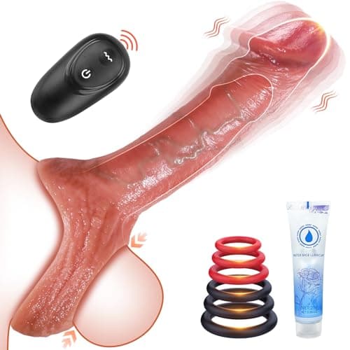 Juguetes Eexuales Hombre Fundas para pene- 2.6'' Anillo Vibradorador para Pene 10 modos de vibración, extensión de pene con control remoto, juguetes sexuales para adultos para parejas y hombres