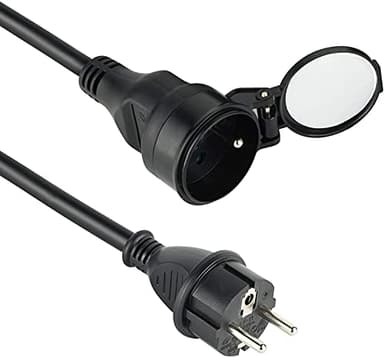 Electraline 200121 ampliador de alargador profesional impermeable IP44, 5 m.