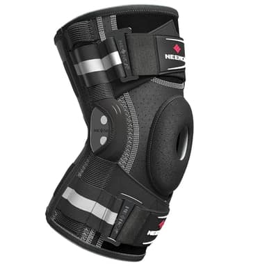 NEENCA Rodillera profesional para dolor de rodilla, soporte de rodilla ajustable con bisagras con sistema de fijación patentado X-Strap, fuerte estabilidad para alivio del dolor