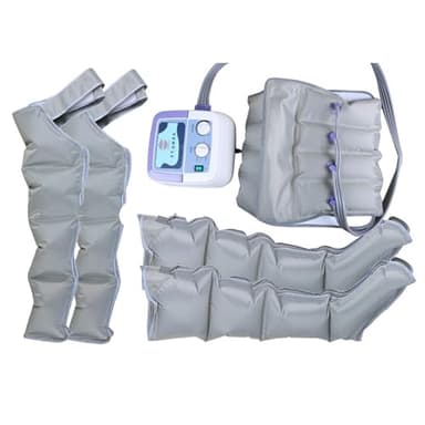 Presoterapia para Casa para Piernas y Pies, 4 Valvulas, Botas Compresión Presoterapia, Masajeador de Piernas, Favorece una Mejor Circulación, Drenaje Linfático (4 chamber, 2 legs+2 arms+1 waist)