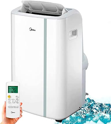 Midea Pingüino aire acondicionado portátil | 2300 frigorías / 9000 BTU | Climatizador portátil frío silencioso 2700 W | Enfriador bomba de frío | 3 velocidades con kit de ventana y control remoto