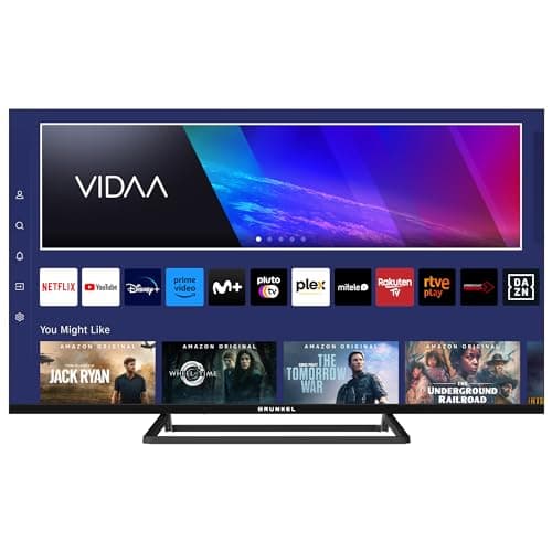 Grunkel - Televisor LED-4024VD de 40" FHD Smart TV con Sistema Operativo VIDAA, 3 HDMI, 2 USB, Ethernet, AV, Salida Óptica, y Grabador USB-PVR