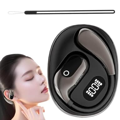 Genérico Translation Earphones, Portable Wireless Translator Earbuds, Instant Voice Translation Device for Travel, Business, and Learning, Real-Time Language Earphones, White, Black