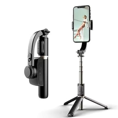 PRIME ESSENTIALS I Estabilizador Gimbal Inteligente Multifuncional 3 en 1 para Movil con Control Remoto I Palo de Selfie 3 en 1 Plegable en 3 Ejes y Rotación 360° I Alta Tecnología de Antivibración.