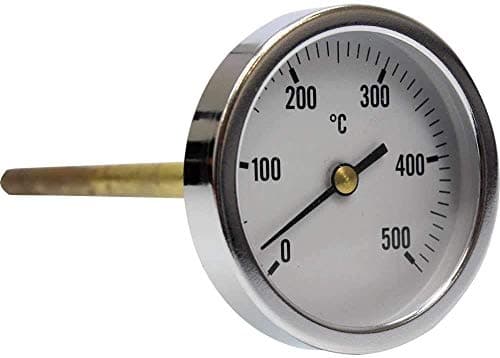 Termómetro para horno de leña, escala de 0 a 500ºC con vaina de 20,30 o 50 cm (30)