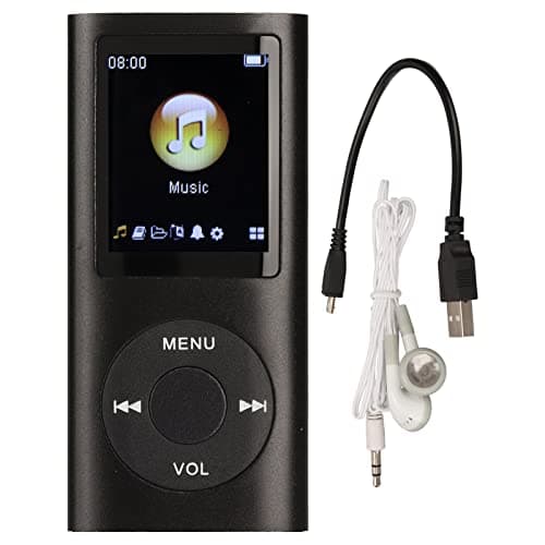 Reproductor de MP3, Reproductor de MP3 de Música Digital sin Pérdidas Portátil, Reproductor de Música MP3 de Pantalla LCD Portátil Delgado de 1,8 Pulgadas para Correr Deportes, (Negro)