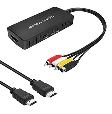 Convertidor HDMI a AV y S-Video Convertidor HDMI a Audio Video Adaptador HDMI a RCA con soporte de cable Svideo