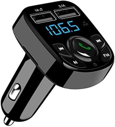 MKOIJN Transmisor FM Bluetooth V5.0 para Coche Y Camión 12/24V-Manos Libres,Reproductor Música +EDR,Adaptador Radio Receptor,Doble Puerto USB Carga Rápida 2.1A