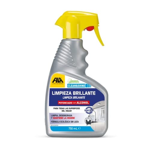 FILA Surface Care Solutions, CLEAN&SHINE, Spray Limpiador con Efecto Higienizante, Limpiador Multiusos Para Todas Las Superficies del Hogar, 750ml