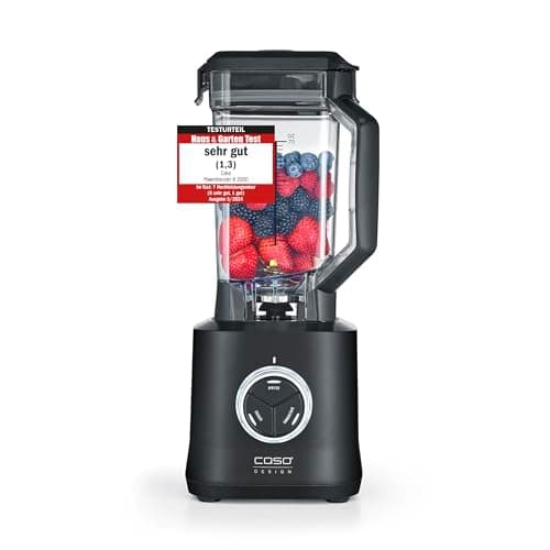 CASO Power Blender B 2000 - Batidora de vaso profesional, 30.000 rpm, 2000 W, recipiente de mezcla Tritan irrompible (2 l), sin BPA, función Pulse, batido, batido, sistema de 8 cuchillas con