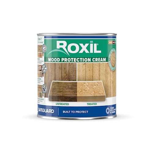 Roxil lasur al agua hidrófugo transparente para madera exterior - 1 Litro - Tratamiento de acabado incoloro impermeabilizante, proporciona hasta 10 años de protección