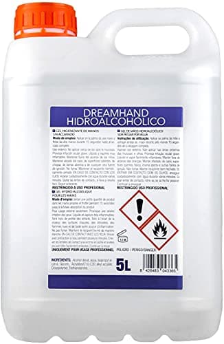 GEL HIDROALCOHÓLICO HIGIENIZANTE DE MANOS SIN ACLARADO Garrafa 5 Litros