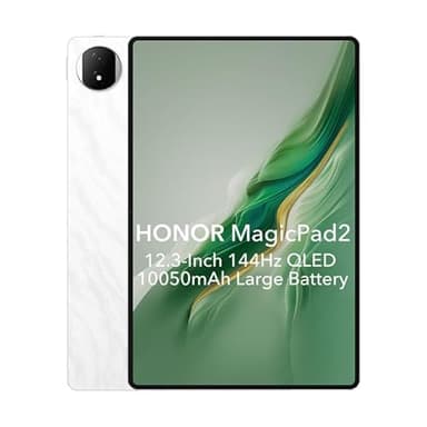 HONOR MagicPad2, 12.3 Pulgadas AI Tablet, 10050mAh Batería Grande,12GB+256GB Almacenamiento, 144Hz OLED 3K Eye Comfort Display, Snapdragon 8s Gen 3, 8 Altavoces, Android 14, Blanco
