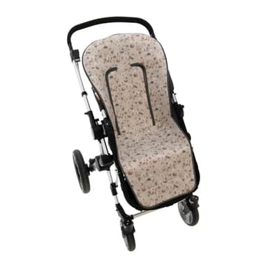 Funda de Verano para Silla Paseo Universal Rosy Fuentes- Colchoneta para Carrito Bebé- Transpirable-Compatible con Bugaboo, jané, Concord, Baby Jogger, Bebecar…-Gris claro