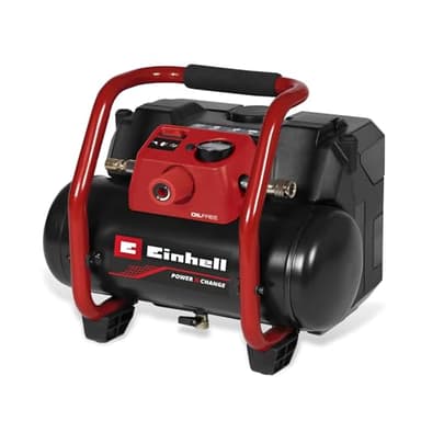 Einhell Compresor con batería TE-AC 36/150 Li OF-Solo Power X-Change (36 V, máx. 8 bar, depósito de 6 l, potencia de aspiración 150 l/min, manómetro, sin aceite, sin batería)