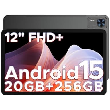 DOOGEE T36 Tablet Android 15, Tablet 12 Pulgadas 2.4K FHD+ 90Hz, 20GB+256GB(2TB/TF), Tablet Octa-Core 2.2 GHz, 4G LTE, 8800mAh/ Widevine L1, 13MP+8MP, Doble Altavoz/Face ID/ BT5.0/3.5mm Jack