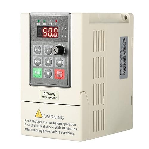 DEWIN Variador de Frecuencia, Controlador de Velocidad VFD 0.75kW 220V Entrada Monofásica Salida Trifásica VFD Inversor Convertidor de Frecuencia Controlador de Velocidad del Motor