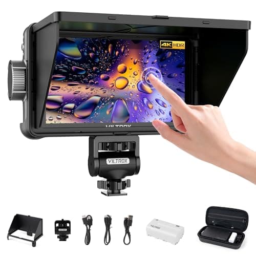 VILTROX DC-550 Monitor de Campo de la Cámara Pantalla Táctil 1200 Nits 3D LUT HDR 1920x1080 4K HDMI in and out, DC 12V 5V Tipo-C 5.5 Pulgadas Monitor de Cámara DSLR con Batería