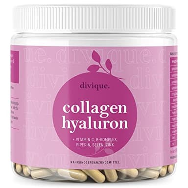 Colágeno Cápsulas - Colágeno hidrolizado + ácido hialurónico - 270 cápsulas con dosis alta - colágeno de tipos 1, 2, 3, 5, 10 - con vitamina C, biotina, selenio, zinc - colágeno bovino y marino