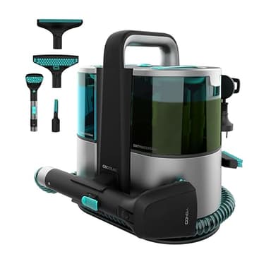 Cecotec Limpiador Aspirador de Tapicerías y Alfombras con Cable Conga 4000 Carpet&Spot Clean XL Advance. 600W, 14kPa, 2 Depósitos: Agua Limpia y Sucia, Pulverizador, Accesorio Ventanas y 3 Boquillas