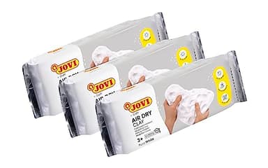Jovi- Pasta para modelar Kit Air Dry de 3 unidades - Color Blanco 1,5 kg (P85/3)