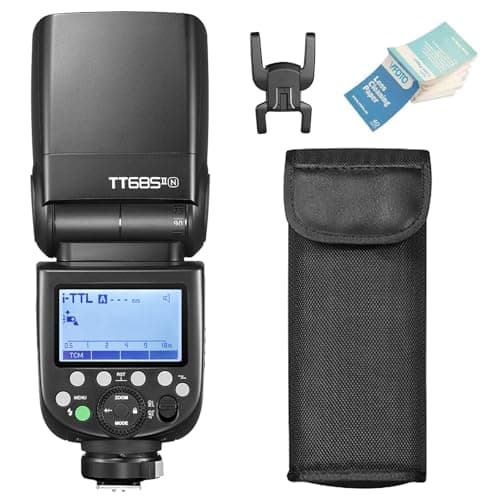 Godox TT685II-N TT685IIN Speedlite TTL Flash Camera 2.4G HSS de Alta Velocidad 1 / 8000s GN60 Competible para Nikon D7100 D7000 D5200 D5100 D5000 D3200 Z6 Z7 (TT685II-N)