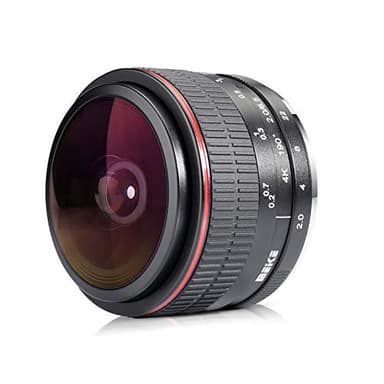 Meike Optics MK - Objetivo Ojo de pez (6,5 mm, f2.0, Gran Angular, para Nikon)