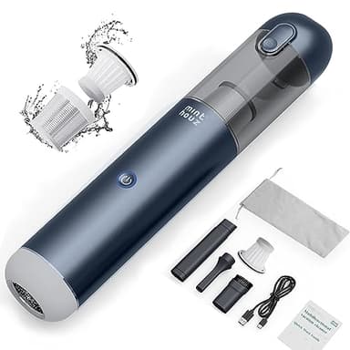 Minthouz Aspiradora de Mano 17000Pa/120W Aspirador de Coche Portátil Aspiradoras de Mano sin Cable 3 en 1, para el Hogar, el Coche y Las Mascotas