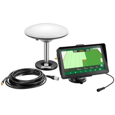 Sistema de guía GPS para tractor agrícola de 7 pulgadas, antena GNSS antiinterferencias de alta precisión, apto para arar, sembrar tierras agrícolas y desmalezar, posicionamiento automático, navegador