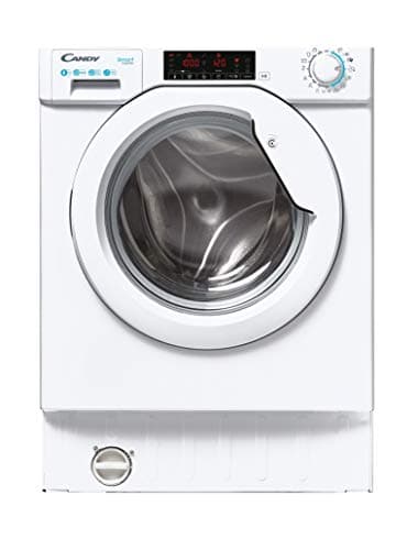 Candy Smart Inverter CBW 48TWME-S, Lavadora Integrable 8 KG, 1400RPM, Active Motion System, Mix Power System, 16 Ciclos, 9 Rápidos, Motor Inverter, Inicio Diferido, Detector KG, 75 DB, Clase A, Blanco