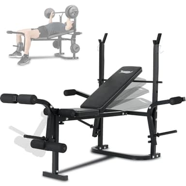 Novonova Banco De Pesas Musculacion Ajustable Plegable, Multifuncional Inclinable multifuncional banco musculación en casa, Banco Musculación Plegable hasta 150KG