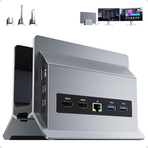 PULWTOP Docking Station USB C 11 En 1 Doble HDMI, Computadora Portátil USB C Dock con 2 HDMI 4k 60 Hz, 3 USB A/C 10 Gbps, 2 USB A 5 Gbps, Ethernet, PD3.0 para Thunderbolt3/4 & Type-C Laptops