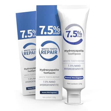 Pasta de dientes de hidroxiapatita para protección avanzada del esmalte, pasta dental blanqueadora probiótica SP-6, fórmula mejorada con 6 probióticos, sin flúor, pasta de dientes ultra blanqueadora