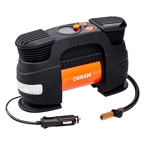 OSRAM TYREinflate 830, inflador de neumáticos para vehículos Grandes, inflador Digital de con Parada automática y luz LED, válvula desinfladora, compresor portátil para neumáticos de automóviles